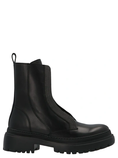 Shop Brunello Cucinelli Cargo Boots In Black