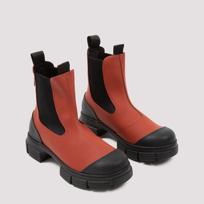 Shop Ganni Chelsea Ankle Boots In Red