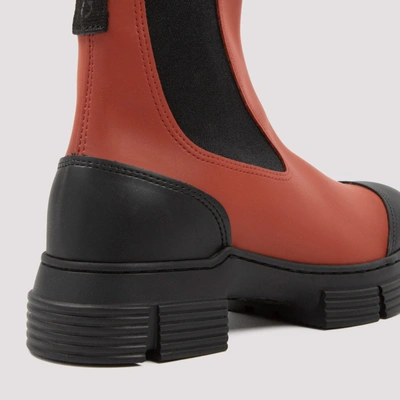 Shop Ganni Chelsea Ankle Boots In Red