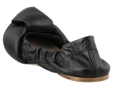 Shop Miu Miu Knot Detail Ballerina Flats In Black