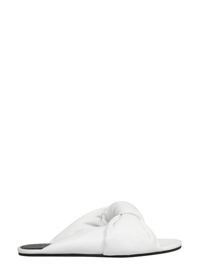 Shop Balenciaga Drapy Sandals In White