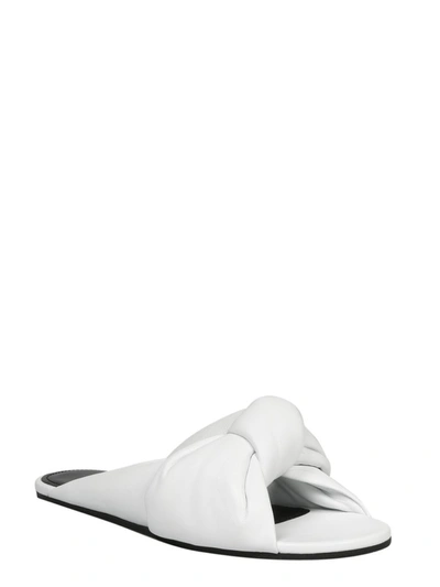 Shop Balenciaga Drapy Sandals In White