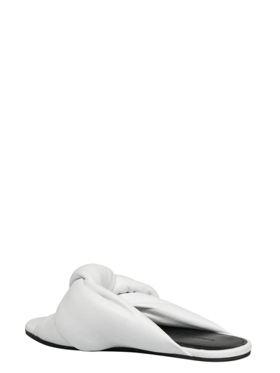 Shop Balenciaga Drapy Sandals In White