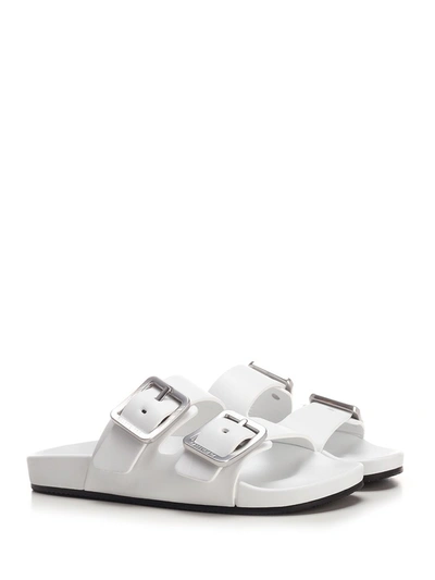 Shop Balenciaga Mallorca Strap Sandals In White