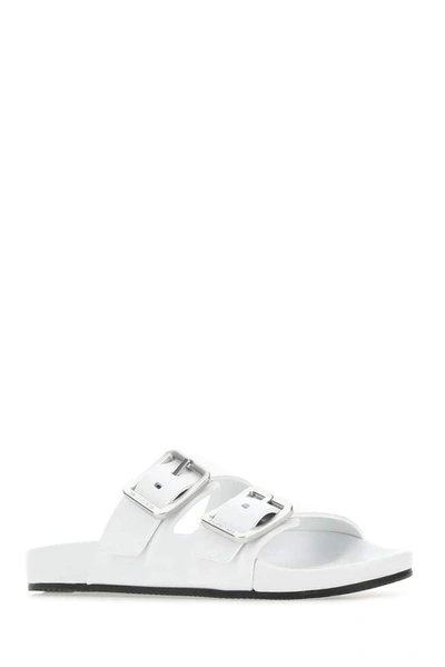 Shop Balenciaga Mallorca Strap Sandals In White