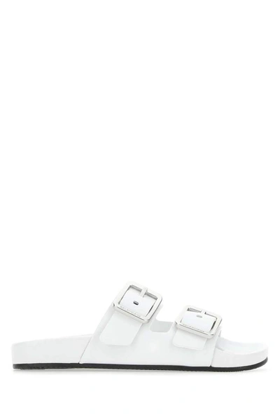 Shop Balenciaga Mallorca Strap Sandals In White