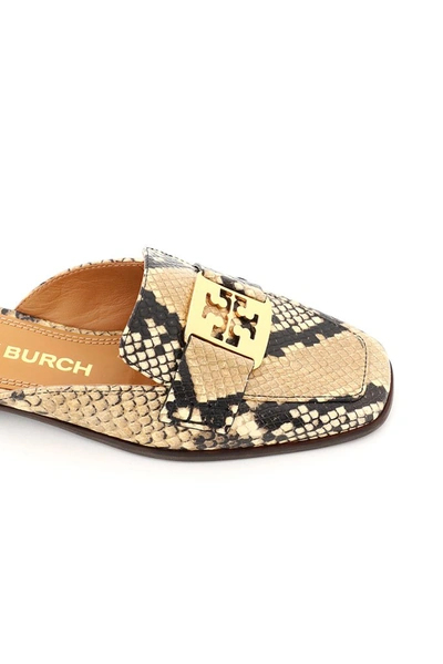 Shop Tory Burch Logo Plaque Embossed Mules In Multi