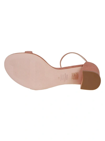 Shop Stuart Weitzman Simple Strap Sandals In Pink