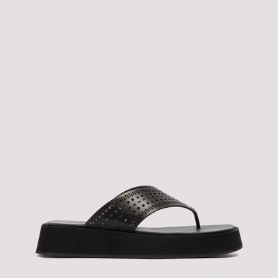 Shop Alaïa Vienne Motif Embellished Sandals In Black