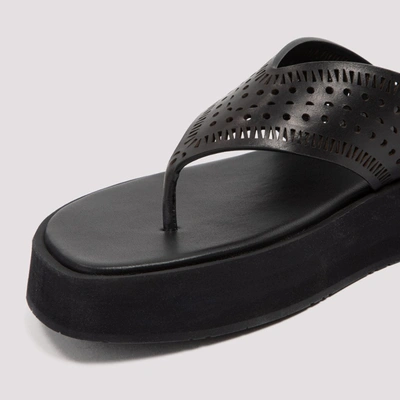 Shop Alaïa Vienne Motif Embellished Sandals In Black