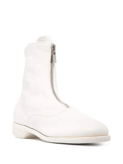 Shop Guidi 210 Front Zip Boots In White