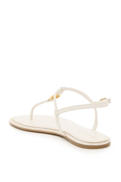 Shop Tory Burch Emmy Logo Plaque Sandals In White