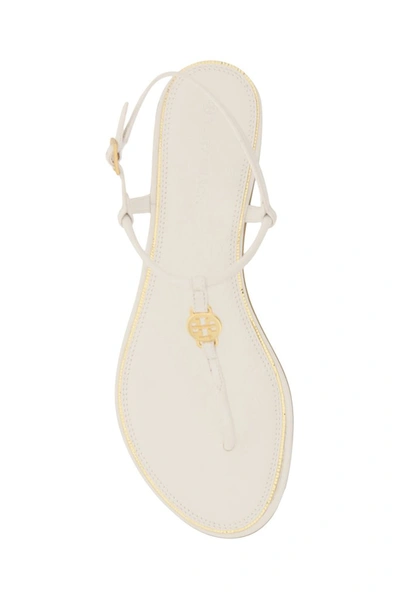 Shop Tory Burch Emmy Logo Plaque Sandals In White