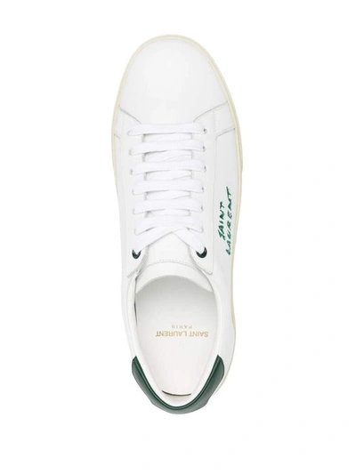 Shop Saint Laurent Court Classic Sl/06 Embroidered Sneakers In White