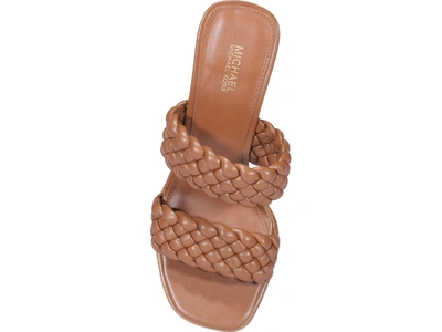 Shop Michael Michael Kors Amelia Braided Mule Sandals In Brown