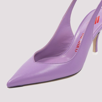 Shop Attico The  Venus Slingback Pumps In Purple