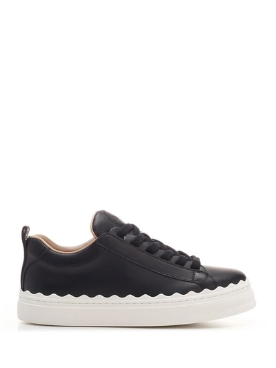 Shop Chloé Lauren Sneakers In Black