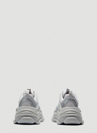 Shop Balenciaga Triple S Sneakers In Silver