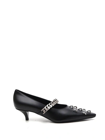 Shop Givenchy Ring Studded Chain Strap Pumps In Black
