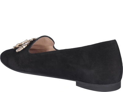 Shop Stuart Weitzman Hawne Crystal Embellised Loafers In Black