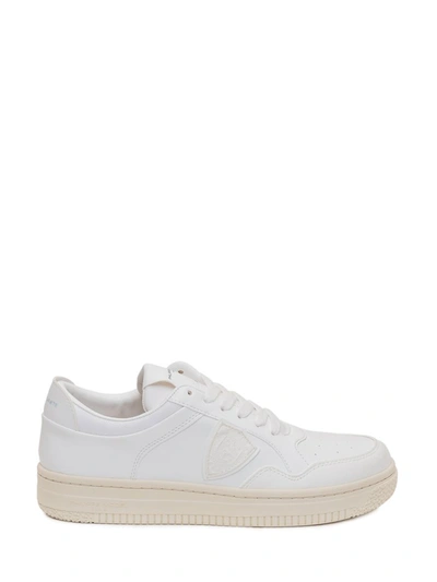 Shop Philippe Model Lyon Ble Sneakers In White