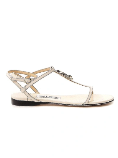 Shop Jimmy Choo Alodie Sandals In White