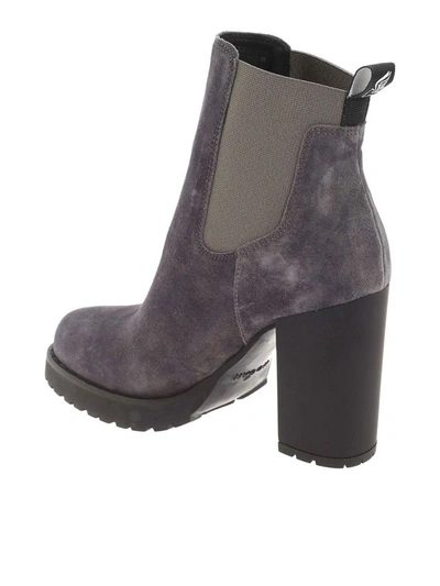 Shop Hogan H542 Chelsea Ankle Boots In Grey
