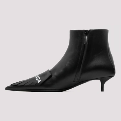 Shop Balenciaga Pointed Toe Ankle Boots In Black