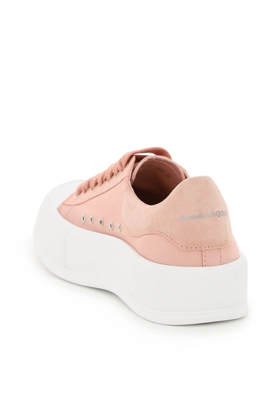 Shop Alexander Mcqueen Deck Plimsoll Sneakers In Pink