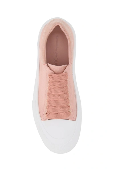 Shop Alexander Mcqueen Deck Plimsoll Sneakers In Pink