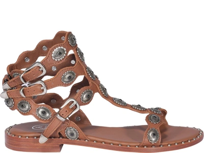 Shop Ash Phoenix Strap Sandals In Brown