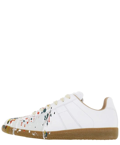 Shop Maison Margiela Replica Paint Splatter Sneakers In White