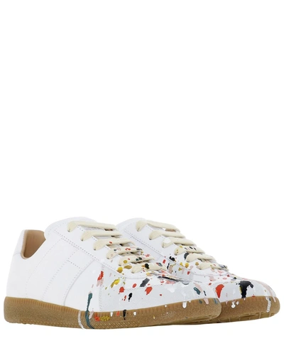 Shop Maison Margiela Replica Paint Splatter Sneakers In White