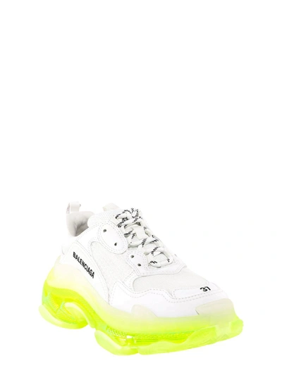 Shop Balenciaga Triple S Clear Sole Sneakers In White