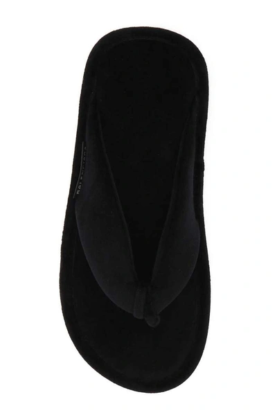 Shop Balenciaga Logo Thong Sandals In Black