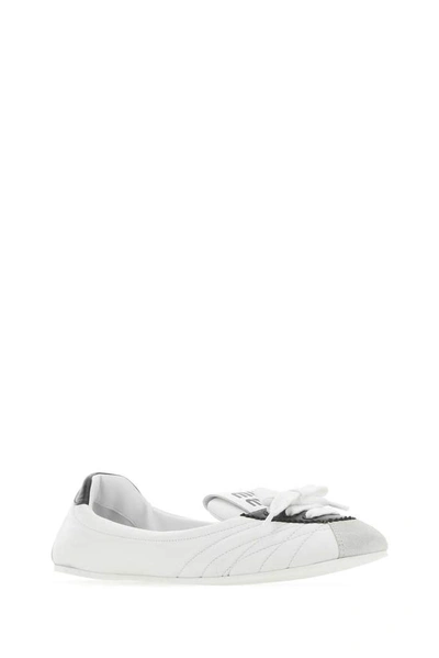 Shop Miu Miu Lace In White