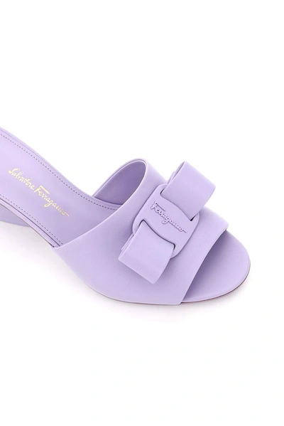 Shop Ferragamo Salvatore  Viva Sandals In Purple
