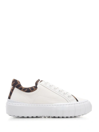 Shop Fendi Ff Trim Low In White