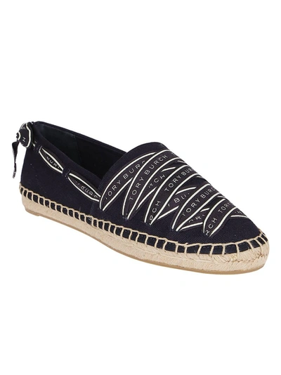Shop Tory Burch Strap Detailed Espadrilles In Blue