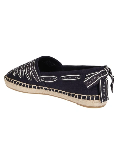 Shop Tory Burch Strap Detailed Espadrilles In Blue