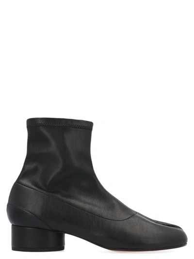 Shop Maison Margiela Tabi Ankle Boots In Black