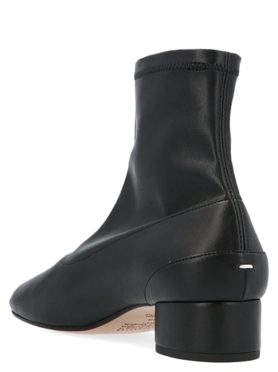 Shop Maison Margiela Tabi Ankle Boots In Black