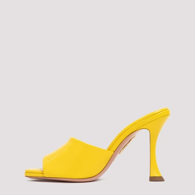 Shop Aquazzura Violette Pumped Sandals In Yellow