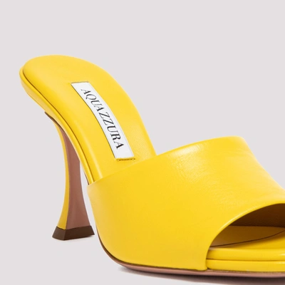 Shop Aquazzura Violette Pumped Sandals In Yellow