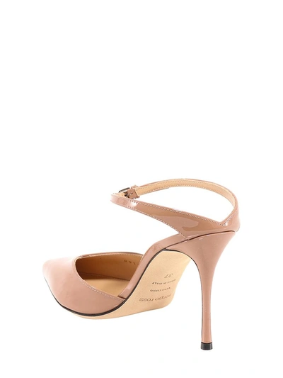 Shop Sergio Rossi Ankle Strap Pumps In Beige