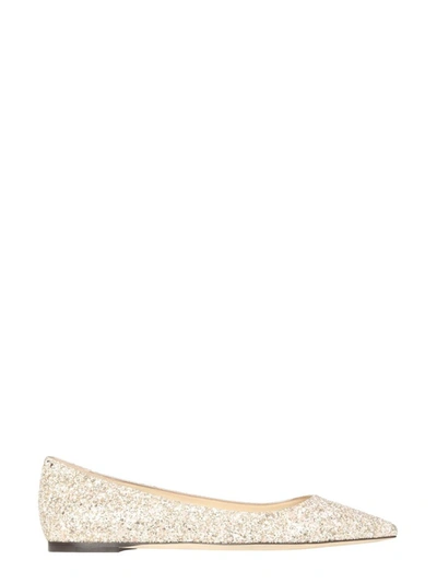 Shop Jimmy Choo Romy Ballerinas In Gold