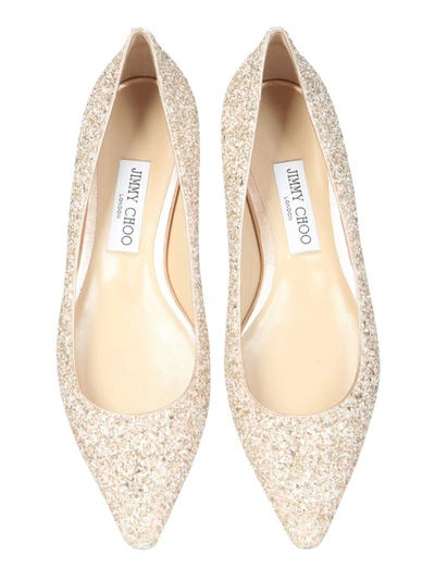 Shop Jimmy Choo Romy Ballerinas In Gold