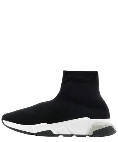 Shop Balenciaga Speed Clear Sole Sneakers In Black