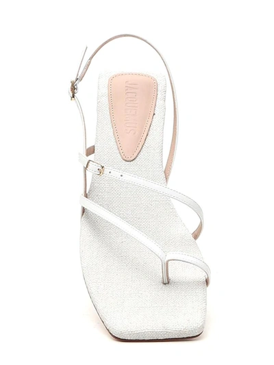 Shop Jacquemus Les Sandals Basgia Strap Sandals In White