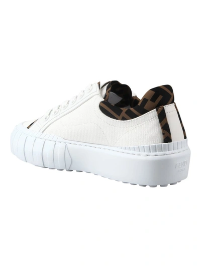 Shop Fendi Ff Trim Low In White